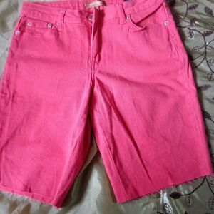 Ellen Tracy Hot Pink Jean Shorts